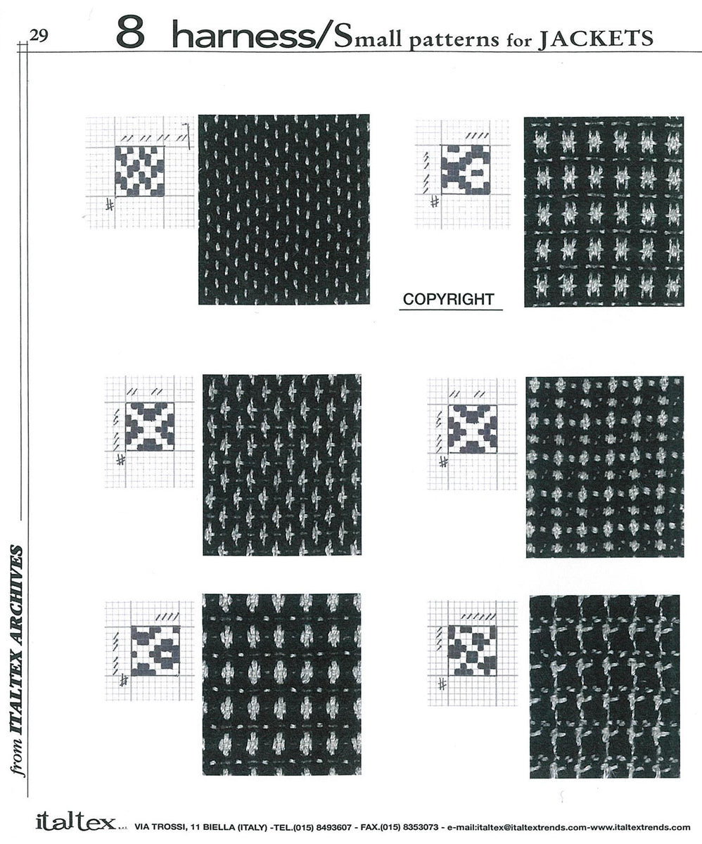 洋書 EUROPEAN TEXTILE PATTERNS 1 8 Harness Small Patterns for Jackets Vol.1