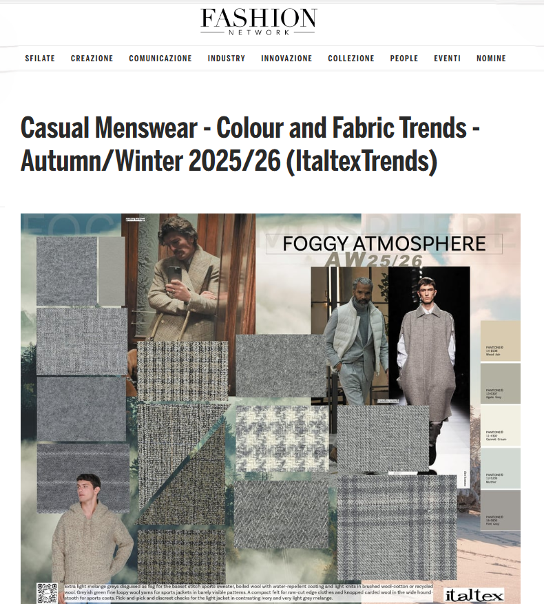 Italtex Menswear Trends AW 25/26 on Fashion Network – Italtex Trends