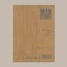 Hardback brown filer covered with coarse yarns. The title is Man, subtitle Promotional Service of Styling. Season: Autumn - Winter 1980/81 By Nino Casalino for Italtex