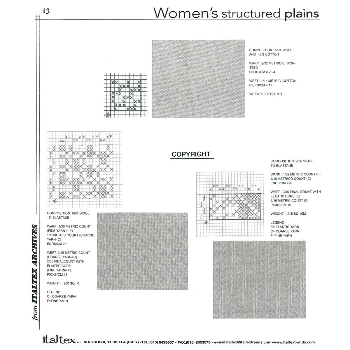 Women's Structured Plains Vol. 6 – Italtex Trends