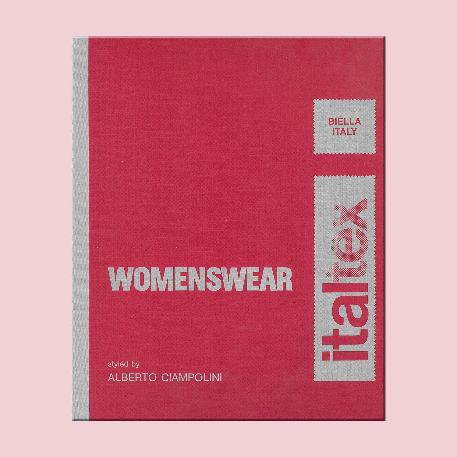 Thick red canvas big filer printed in silver for the Italtex Womenswear trend book by Alberto Ciampolini 